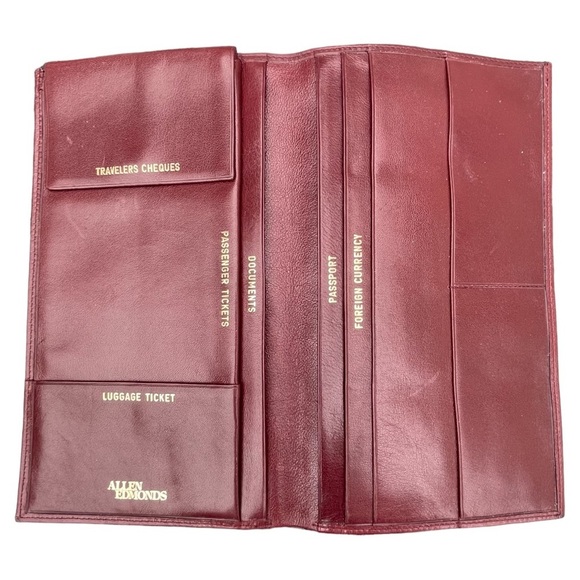 Allen Edmonds Other - SOLD ALLEN Edmonds Genuine Leather travel passport holder wallet checks tickets